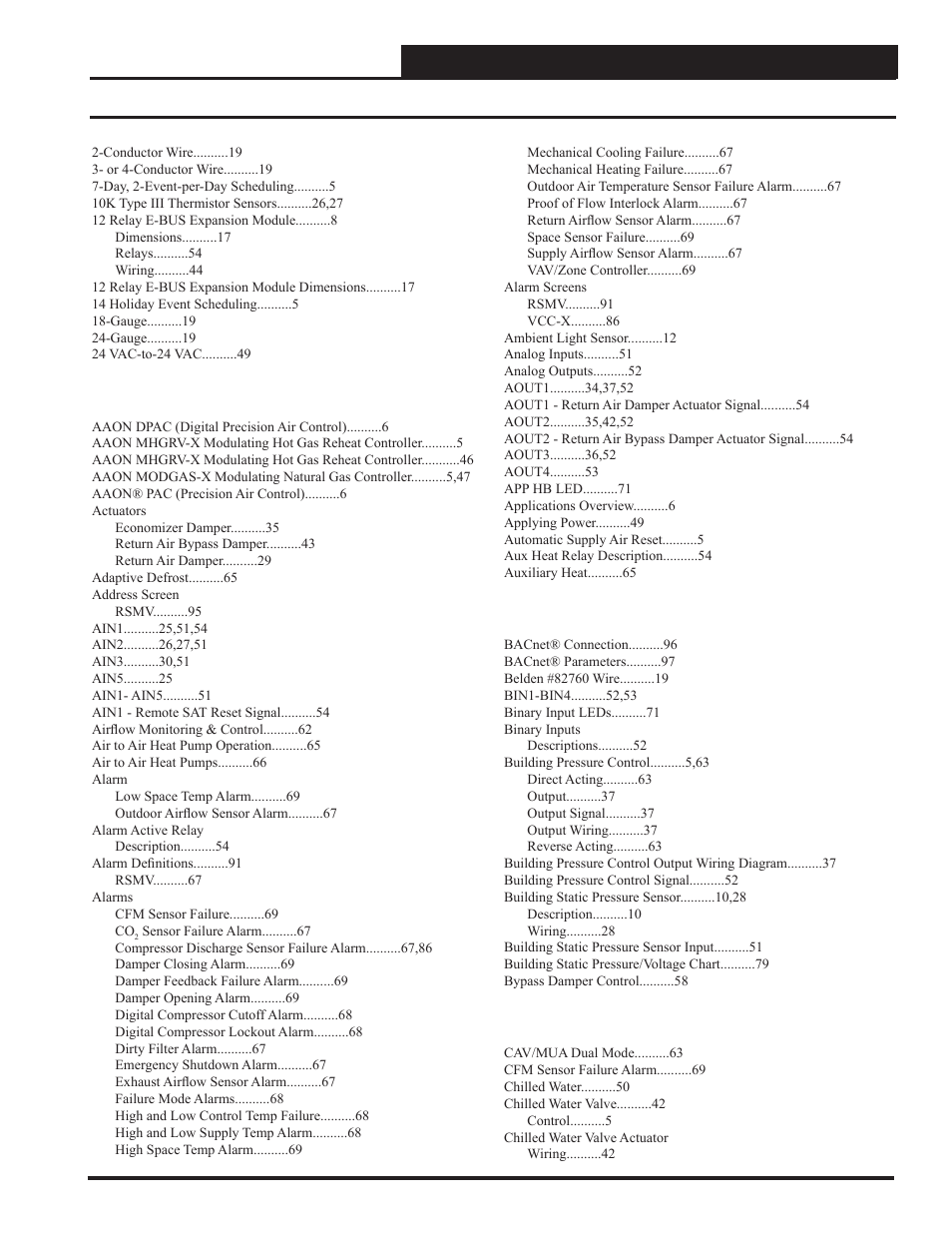Index | Orion System VCC-X Controller User Manual | Page 109 / 120