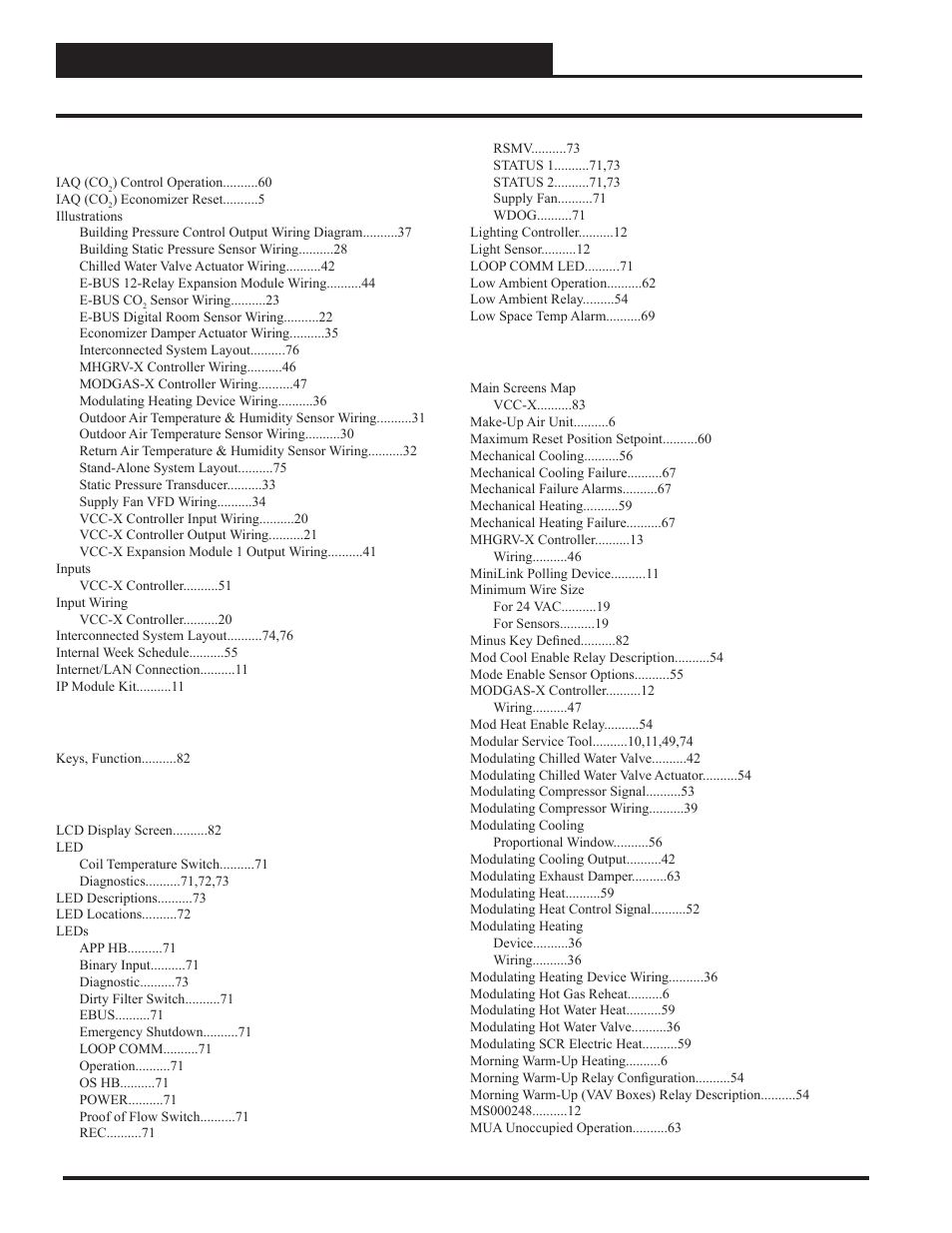 Index, I-m i | Orion System VCC-X Controller User Manual | Page 112 / 120