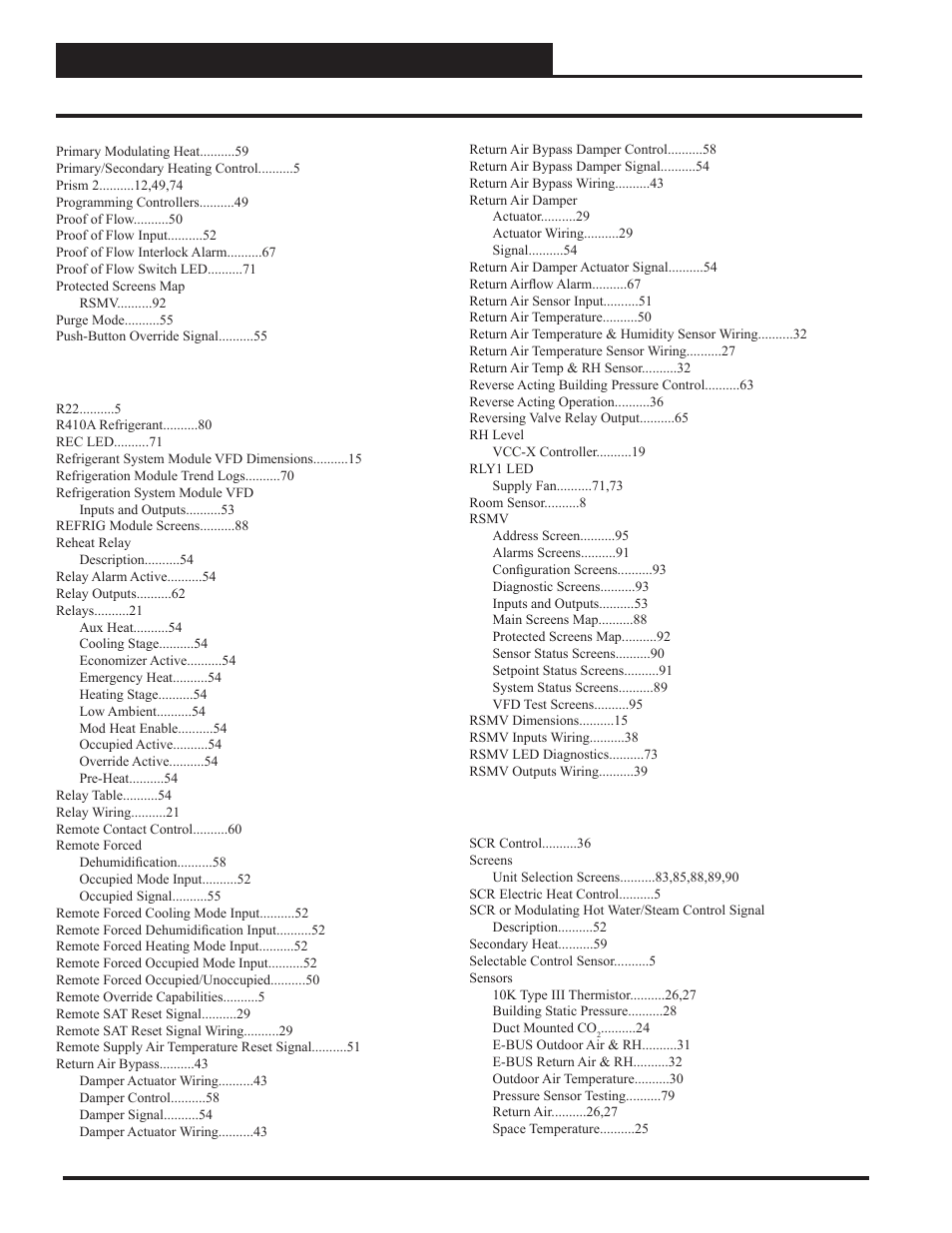 Index | Orion System VCC-X Controller User Manual | Page 114 / 120