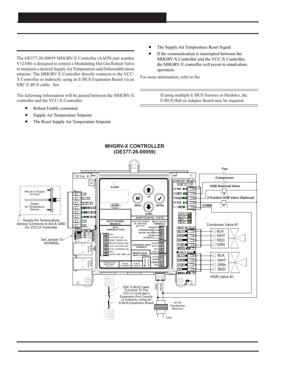 Mhgrv-x controller wiring, Vcc-x controller technical guide 46 | Orion System VCC-X Controller User Manual | Page 46 / 120