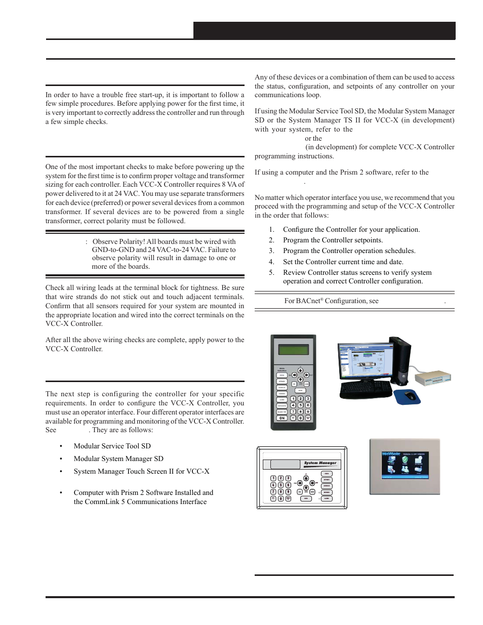 Vcc-x controller technical guide 49, Before applying power, Power wiring | Confi guring the controller, Future) | Orion System VCC-X Controller User Manual | Page 49 / 120