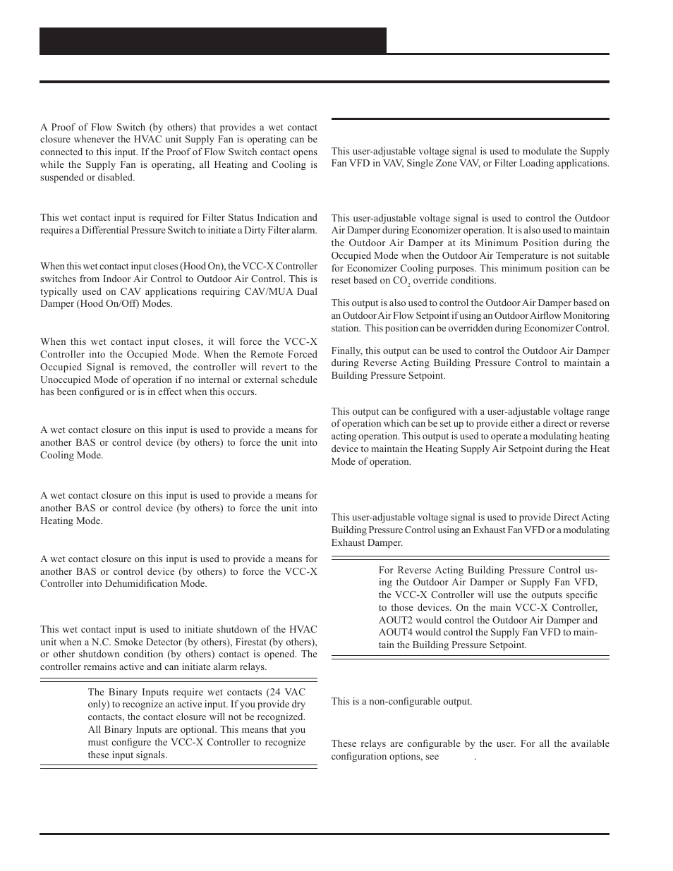 Inputs & outputs, Vcc-x controller inputs & outputs | Orion System VCC-X Controller User Manual | Page 52 / 120