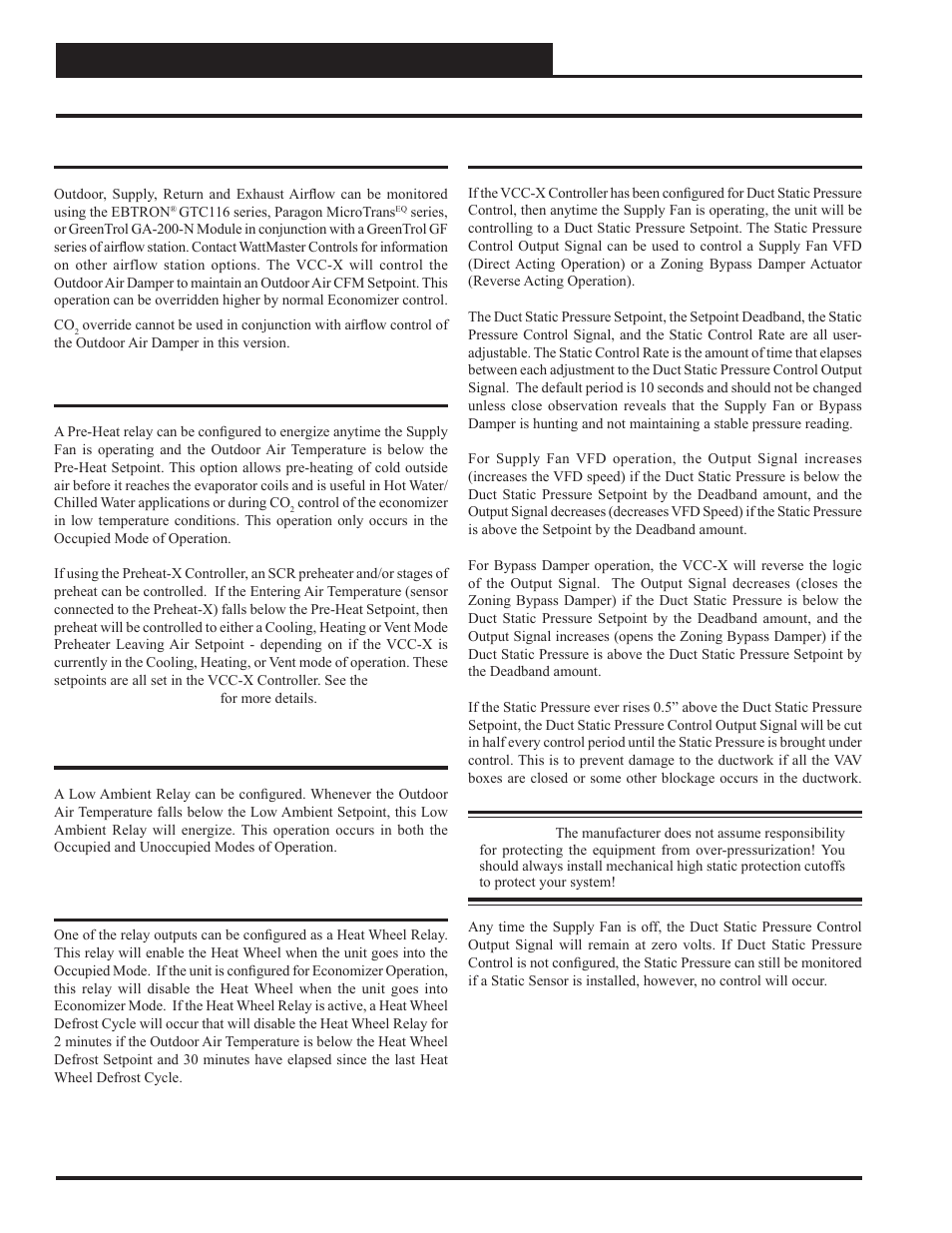 Sequence of operations | Orion System VCC-X Controller User Manual | Page 62 / 120