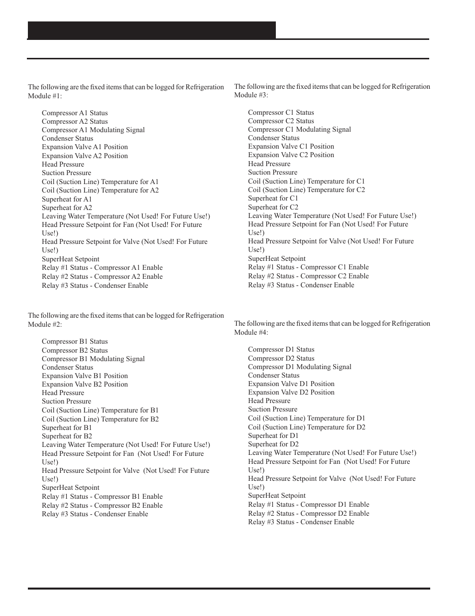 Sequence of operations, Trend logging | Orion System VCC-X Controller User Manual | Page 70 / 120