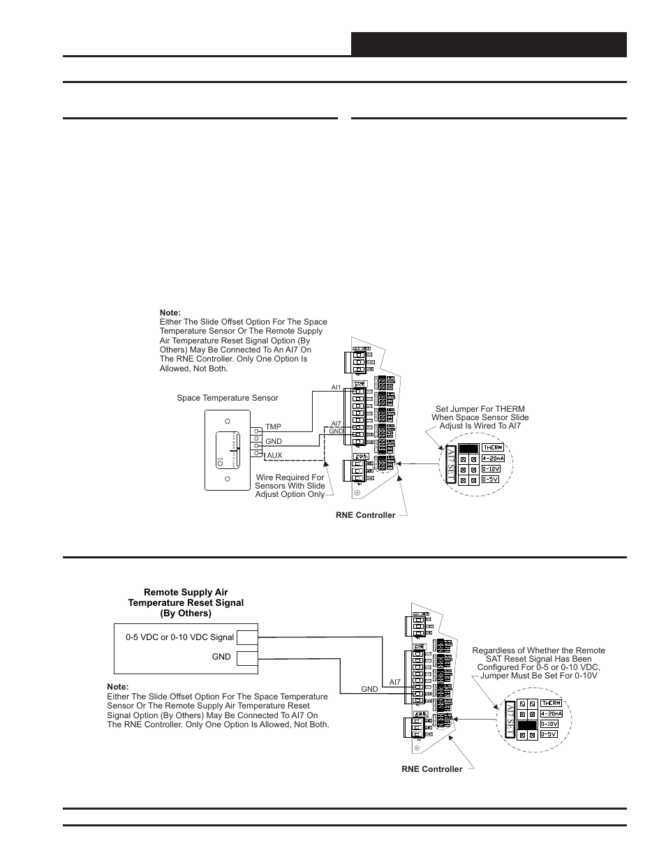 Installation and wiring, Remote sat reset signal, Rne modular controller field technical guide | Space temperature sensor | Orion System RNE Modular Controller User Manual | Page 21 / 88