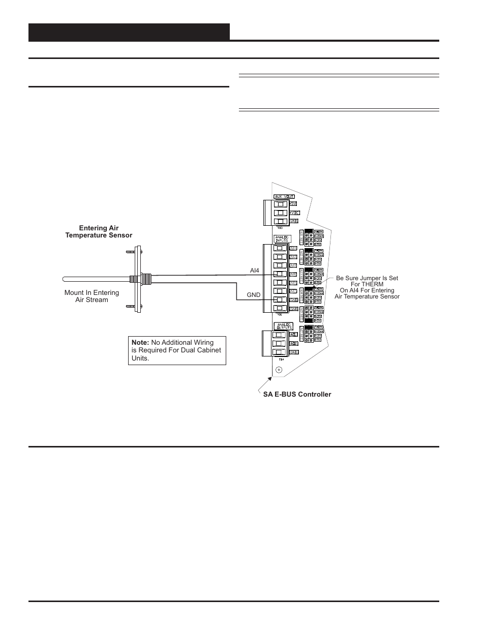 Installation & wiring, Entering air temperature sensor wiring, Sa e-bus controller technical guide 16 | Entering air temperature sensor, Zone | Orion System SA E-BUS Controller User Manual | Page 16 / 74