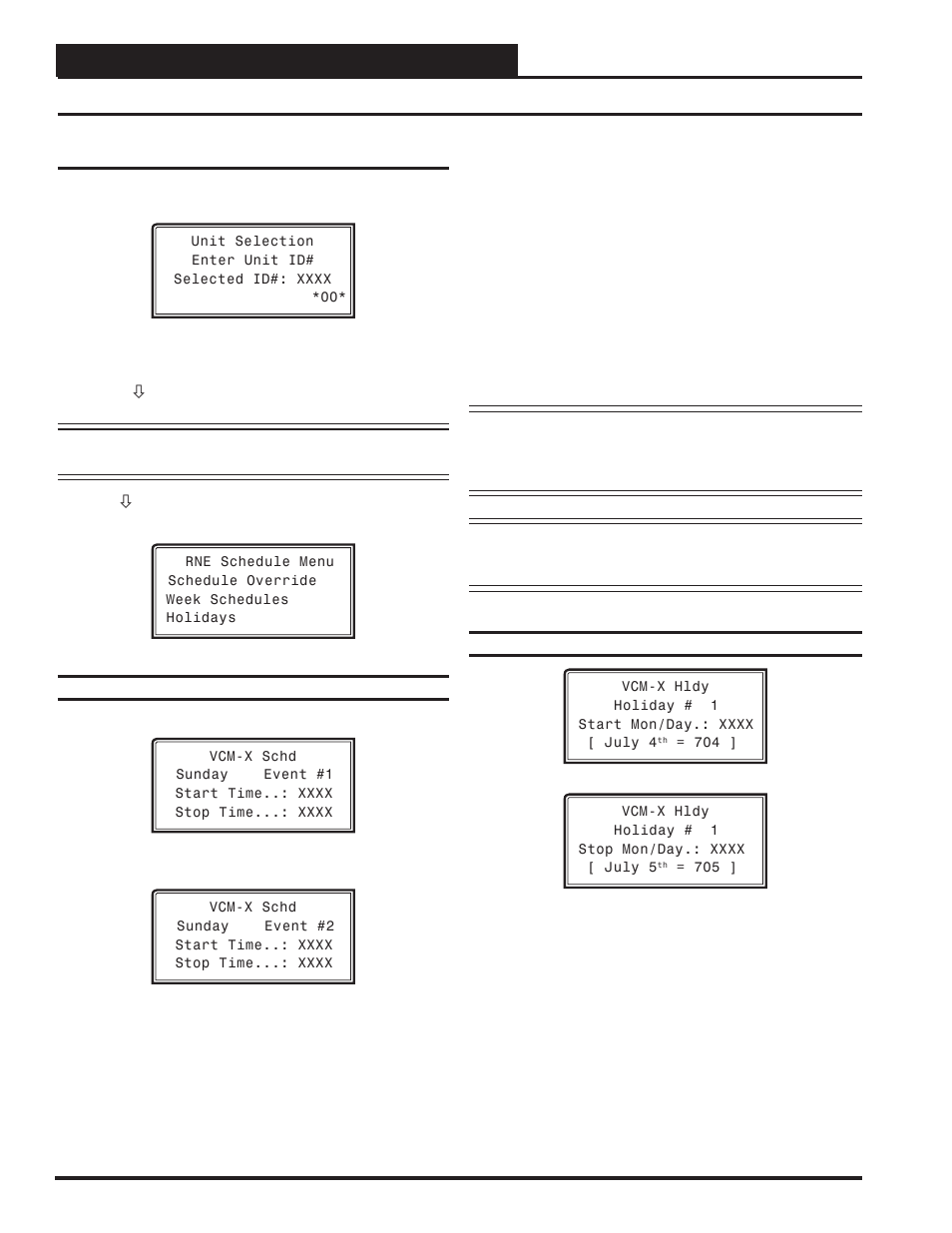 Modular service tool sd, Schedules and holidays, Vcm-x / rne operator interface sd 14 | Scheduling | Orion System VCM-X/RNE Controller User Manual | Page 14 / 92