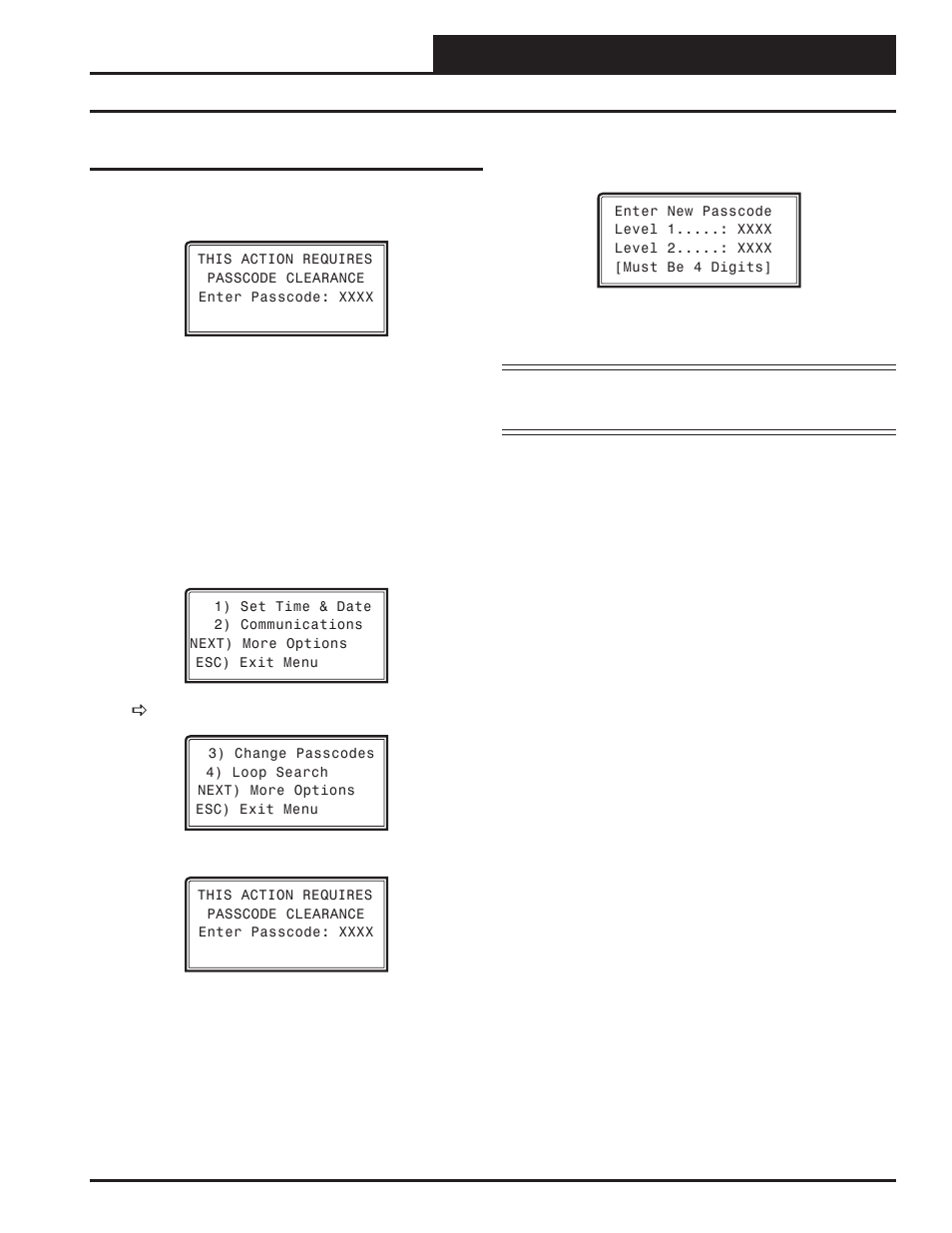 System manager sd, Changing passcodes, Vcm-x / rne operator interface sd | System manager passcodes | Orion System VCM-X/RNE Controller User Manual | Page 19 / 92