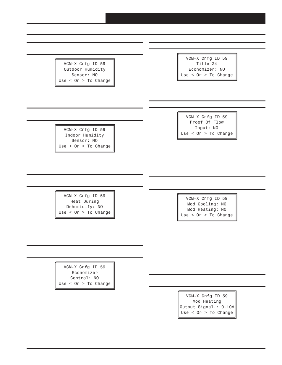 Vcm-x configuration, Vcm-x confi guration screens | Orion System VCM-X/RNE Controller User Manual | Page 27 / 92