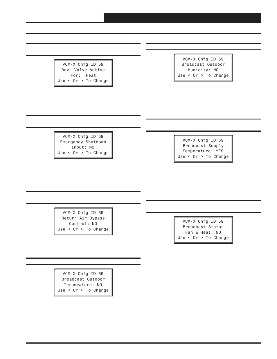 Vcm-x configuration, Vcm-x confi guration screens | Orion System VCM-X/RNE Controller User Manual | Page 31 / 92