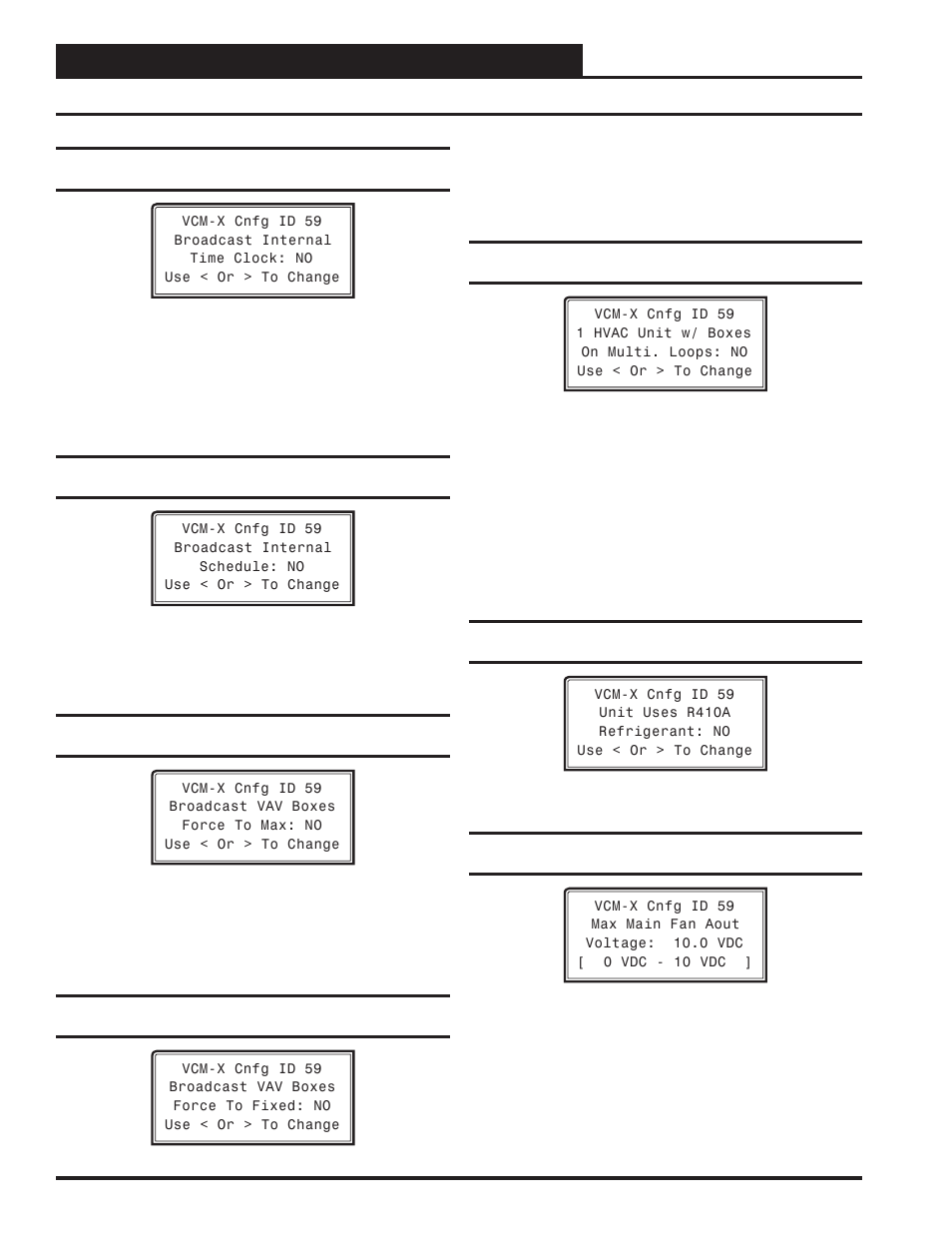 Vcm-x configuration, Vcm-x confi guration screens | Orion System VCM-X/RNE Controller User Manual | Page 32 / 92