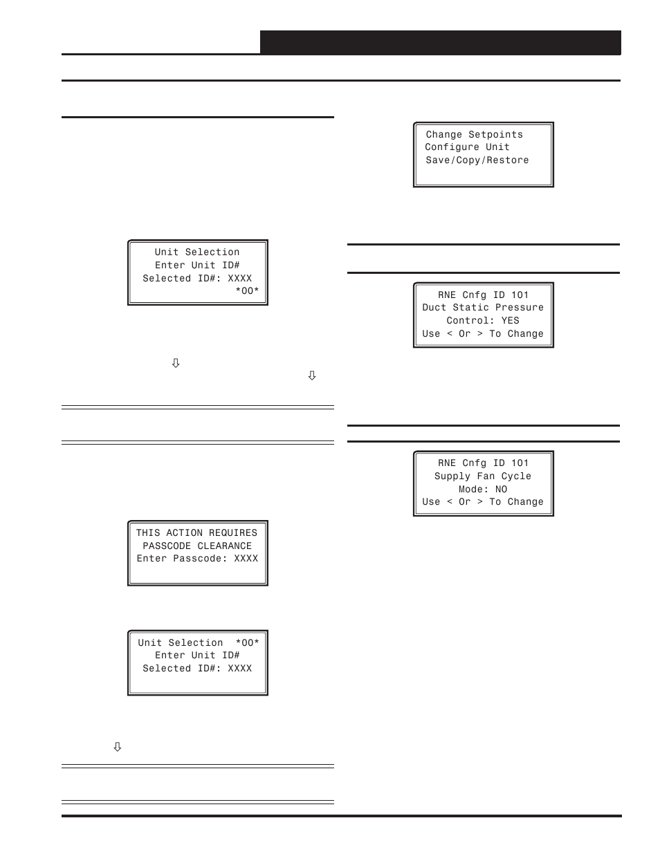 Rne configuration, Rne confi guration screens, Vcm-x / rne operator interface sd | Confi guration screens | Orion System VCM-X/RNE Controller User Manual | Page 35 / 92