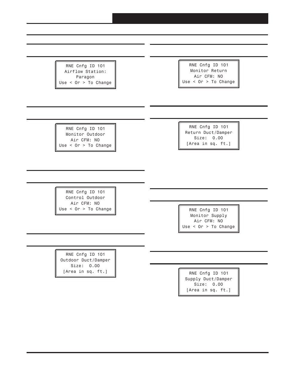 Rne configuration, Rne confi guration screens | Orion System VCM-X/RNE Controller User Manual | Page 39 / 92