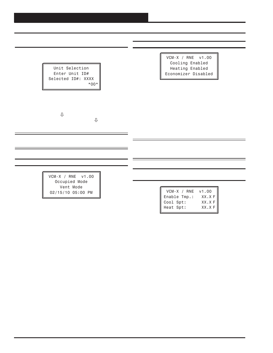 Vcm-x / rne status, Vcm-x / rne status screens, Vcm-x / rne operator interface sd 56 | Status | Orion System VCM-X/RNE Controller User Manual | Page 56 / 92