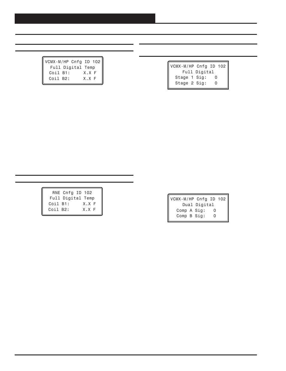 Vcm-x / rne status, Vcm-x / rne status screens, Vcm-x / rne operator interface sd 62 | Orion System VCM-X/RNE Controller User Manual | Page 62 / 92