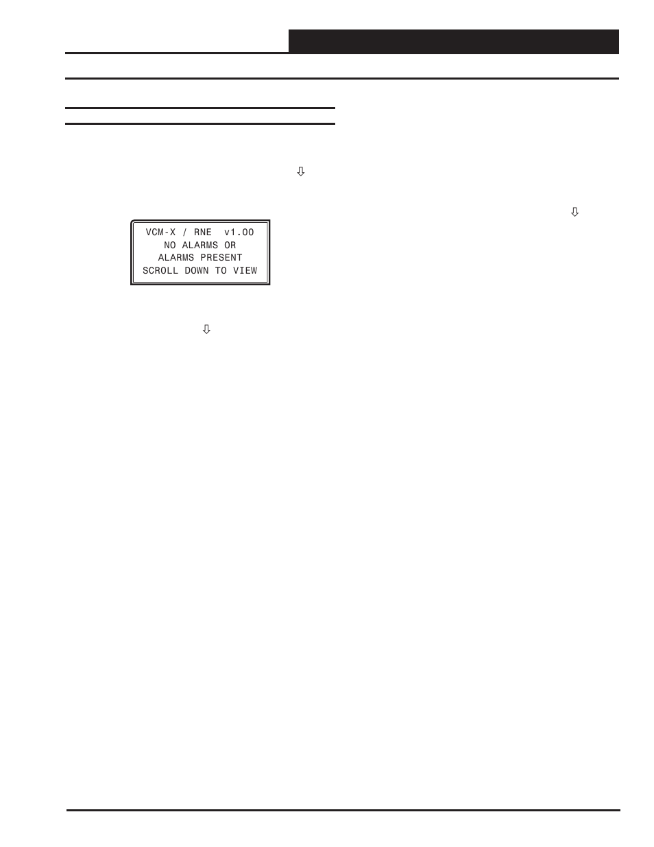 Vcm-x / rne status, Vcm-x / rne status screens & alarms, Vcm-x / rne operator interface sd 65 | Orion System VCM-X/RNE Controller User Manual | Page 65 / 92