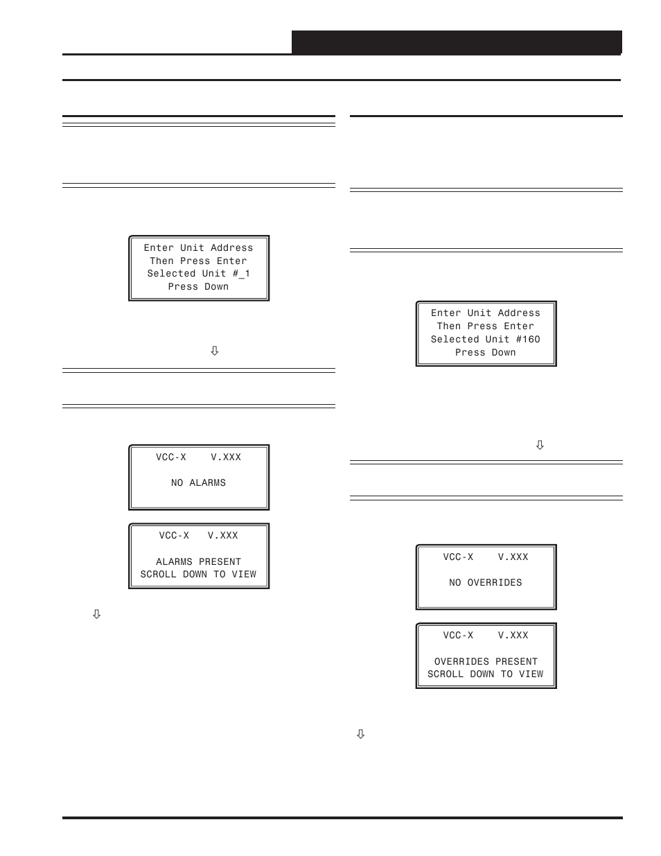 Modular service tool sd, Alarm and override search, Vcc-x operator interface sd | 13 modular service tool alarm search, Modular service tool override search | Orion System VCC-X Controller User Manual | Page 13 / 96