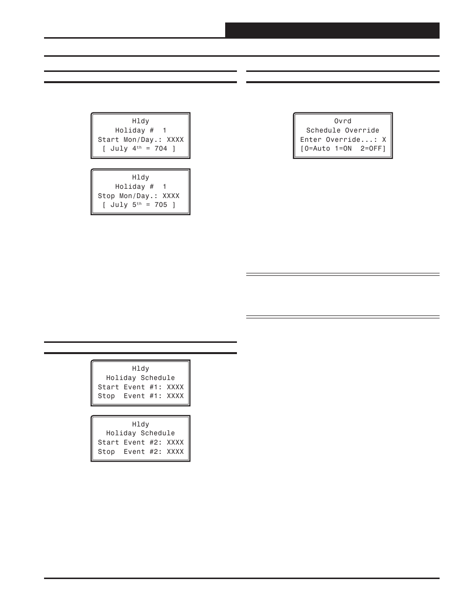 Modular system manager sd, Holiday scheduling and schedule override, Vcc-x operator interface sd | Orion System VCC-X Controller User Manual | Page 23 / 96