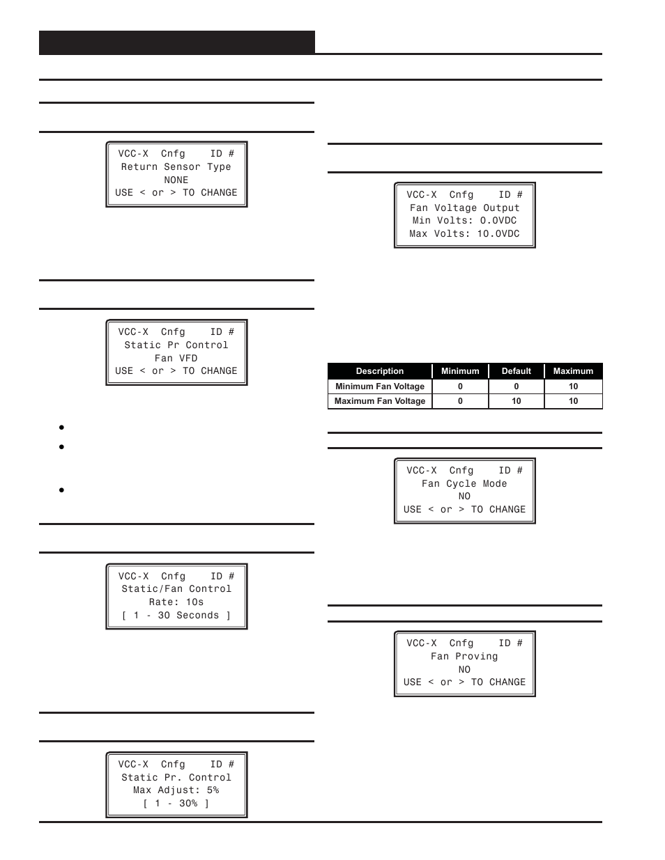 Vcc-x configuration, Vcc-x confi guration screens, Vcc-x operator interface sd 28 | Orion System VCC-X Controller User Manual | Page 28 / 96