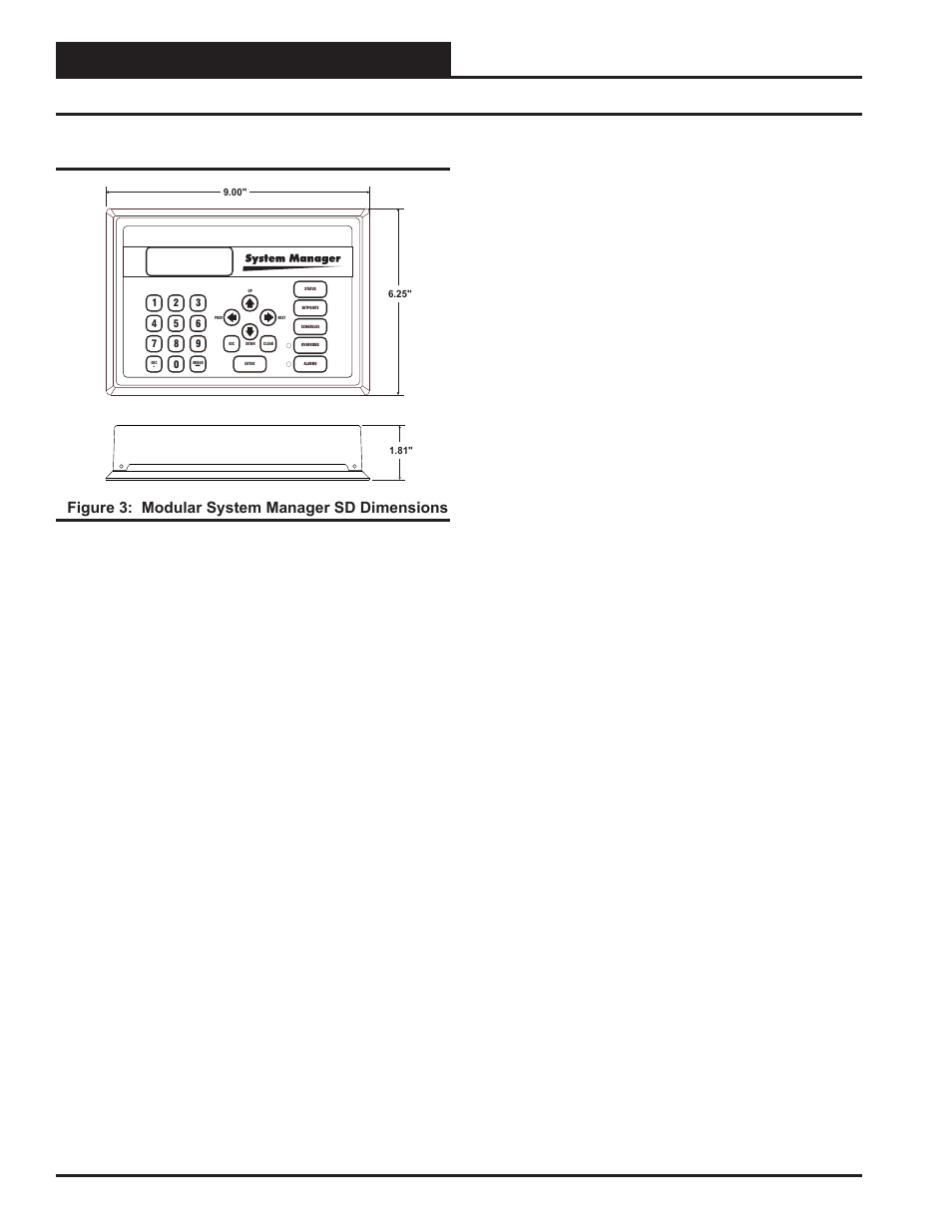 System connection, Modular system manager sd, Vcc-x operator interface sd 6 | Zone, Figure 3: modular system manager sd dimensions | Orion System VCC-X Controller User Manual | Page 6 / 96