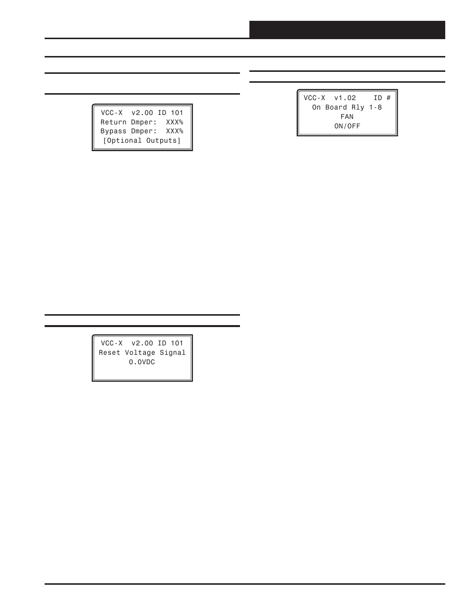 Vcc-x status, Vcc-x status screens, Vcc-x operator interface sd | Orion System VCC-X Controller User Manual | Page 61 / 96