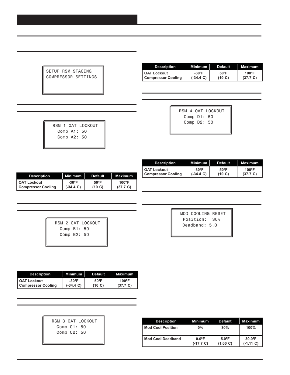 Rsmv configuration, Rsmv confi guration screens, Vcc-x operator interface sd 66 | Rsmv compressor settings screens | Orion System VCC-X Controller User Manual | Page 66 / 96