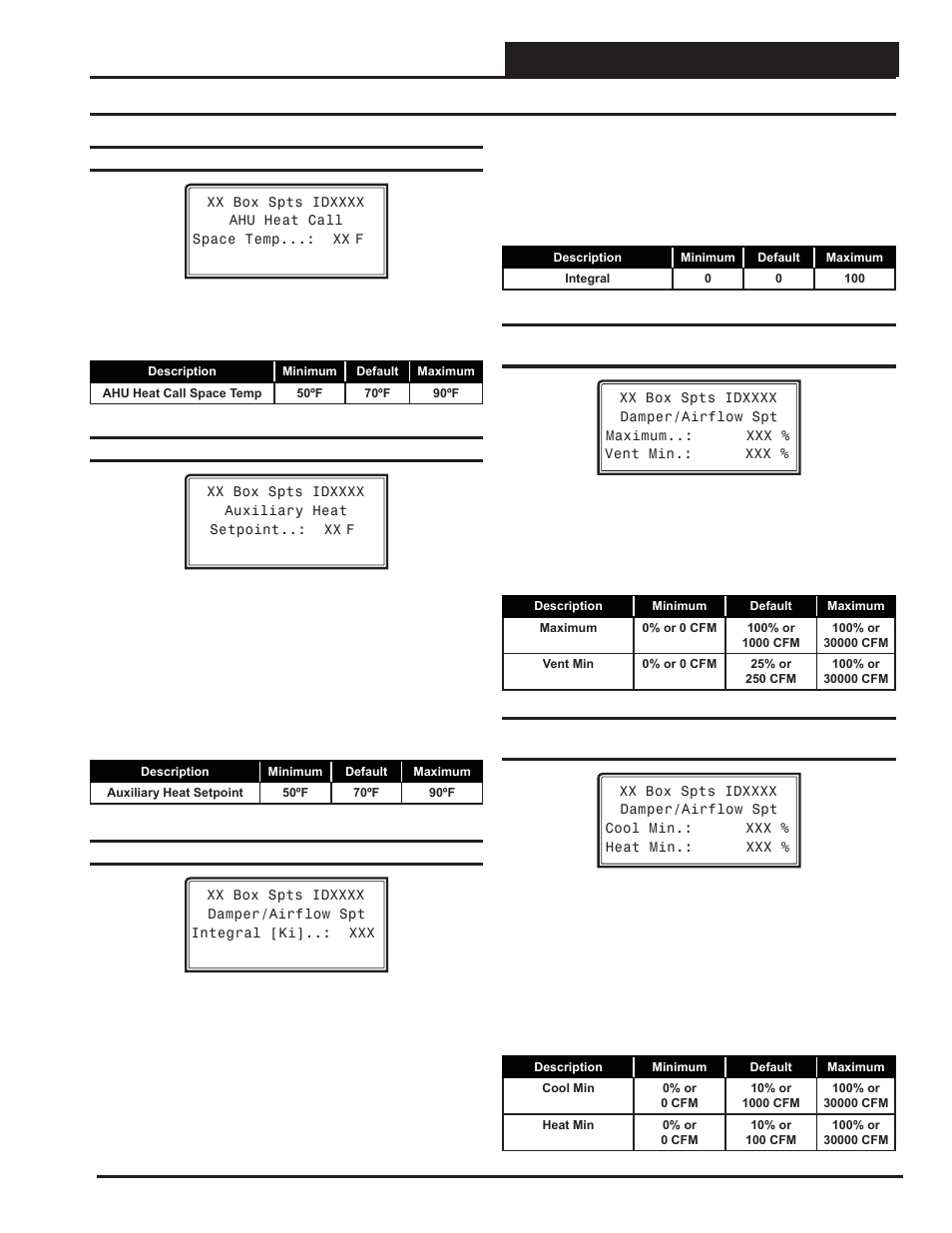 Vav/zone configuration, Vav/zone setpoint screens, Vcc-x operator interface sd 73 | Orion System VCC-X Controller User Manual | Page 73 / 96