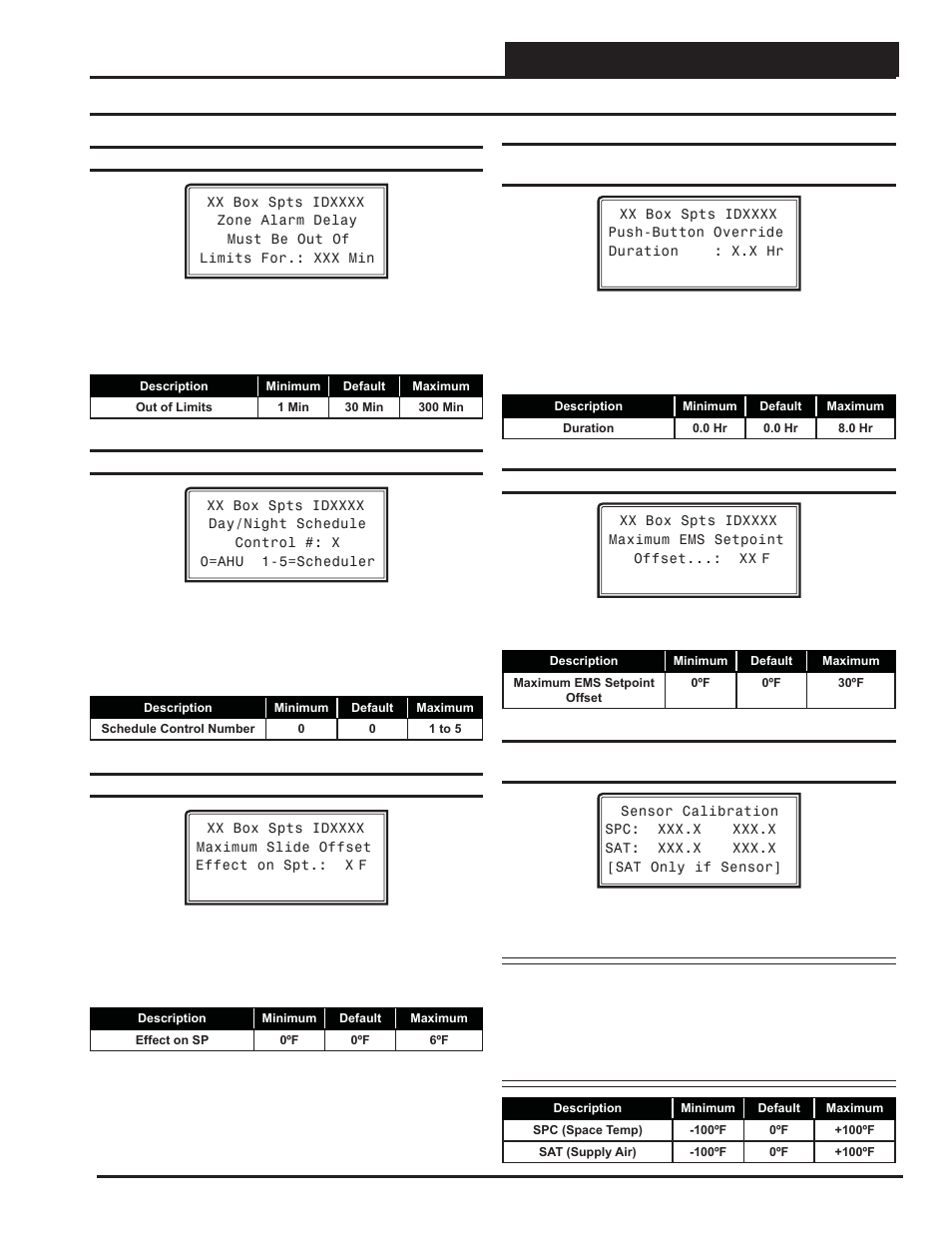 Vav/zone configuration, Vav/zone setpoint screens, Vcc-x operator interface sd 75 | Orion System VCC-X Controller User Manual | Page 75 / 96