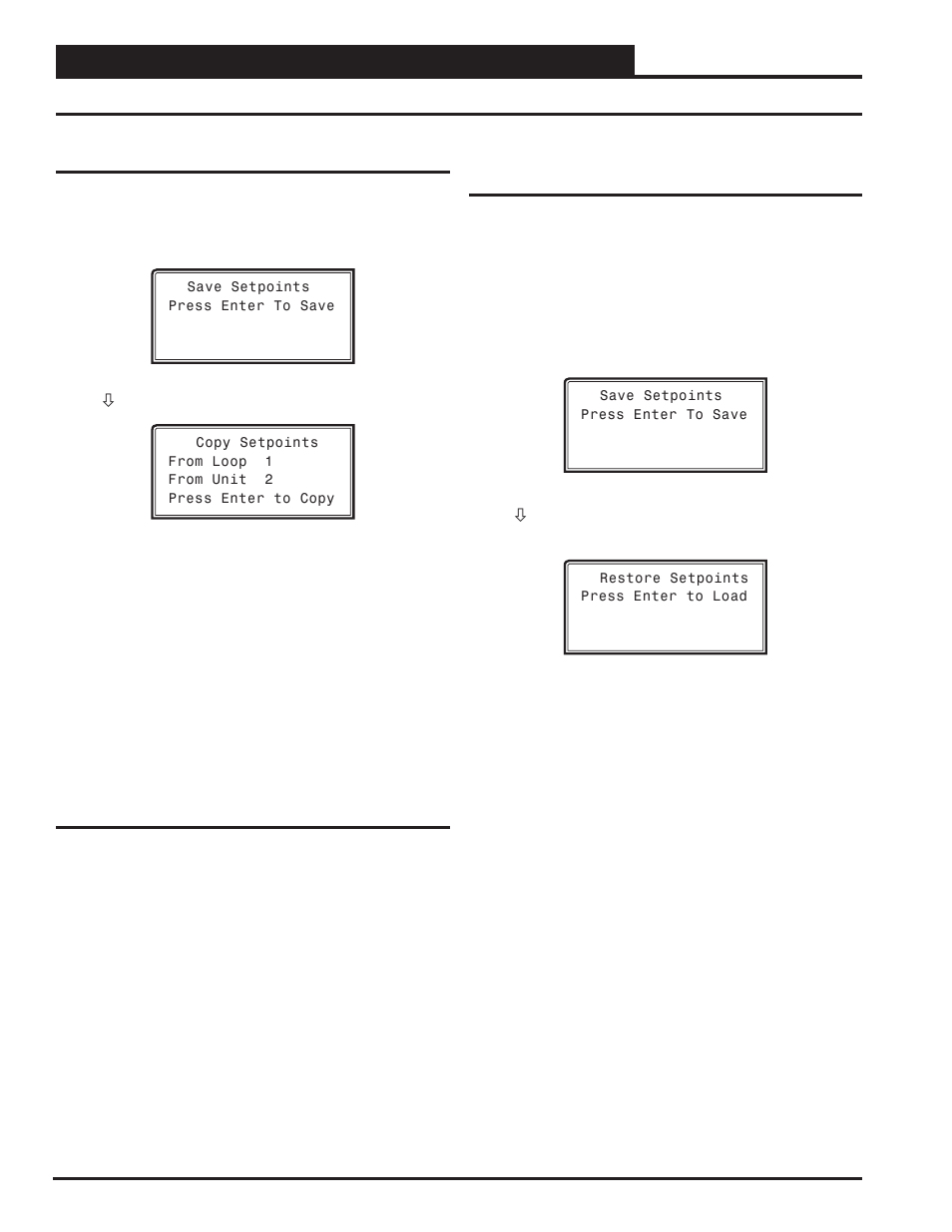 Appendix a - save, load, copy setpoints, Copying & restoring previously saved setpoints | Orion System VCC-X Controller User Manual | Page 84 / 96