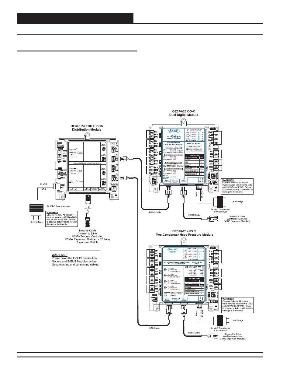 Installation and wiring, E-bus distribution module technical guide 6, E-bus modular connection wiring | Orion System E-BUS Distribution User Manual | Page 6 / 12