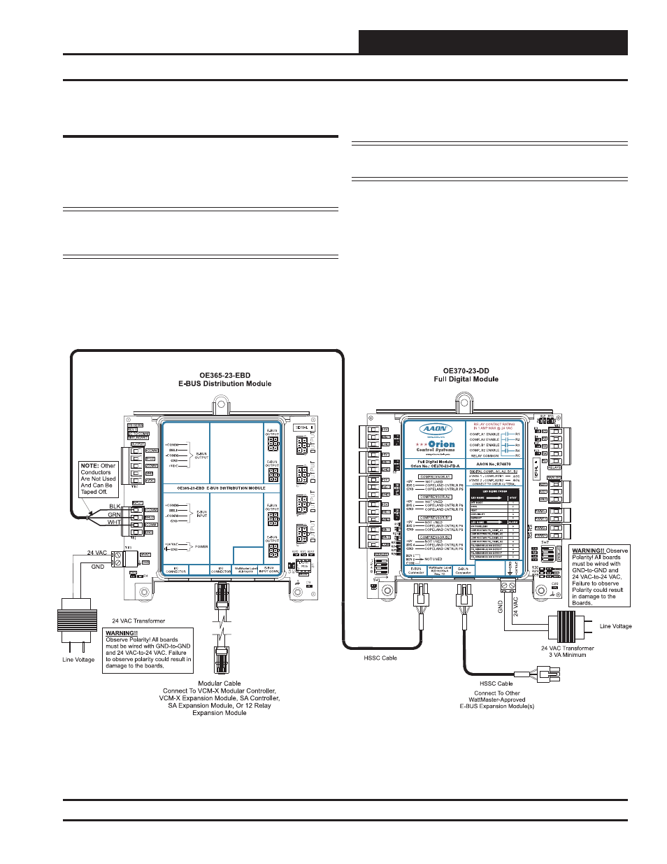 Installation and wiring | Orion System E-BUS Distribution User Manual | Page 7 / 12