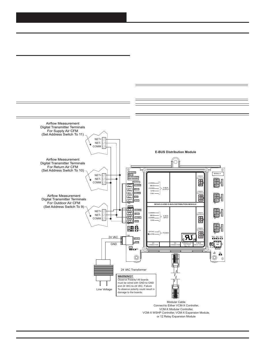 Installation and wiring, E-bus distribution module technical guide 8, E-bus distribution module | Orion System E-BUS Distribution User Manual | Page 8 / 12