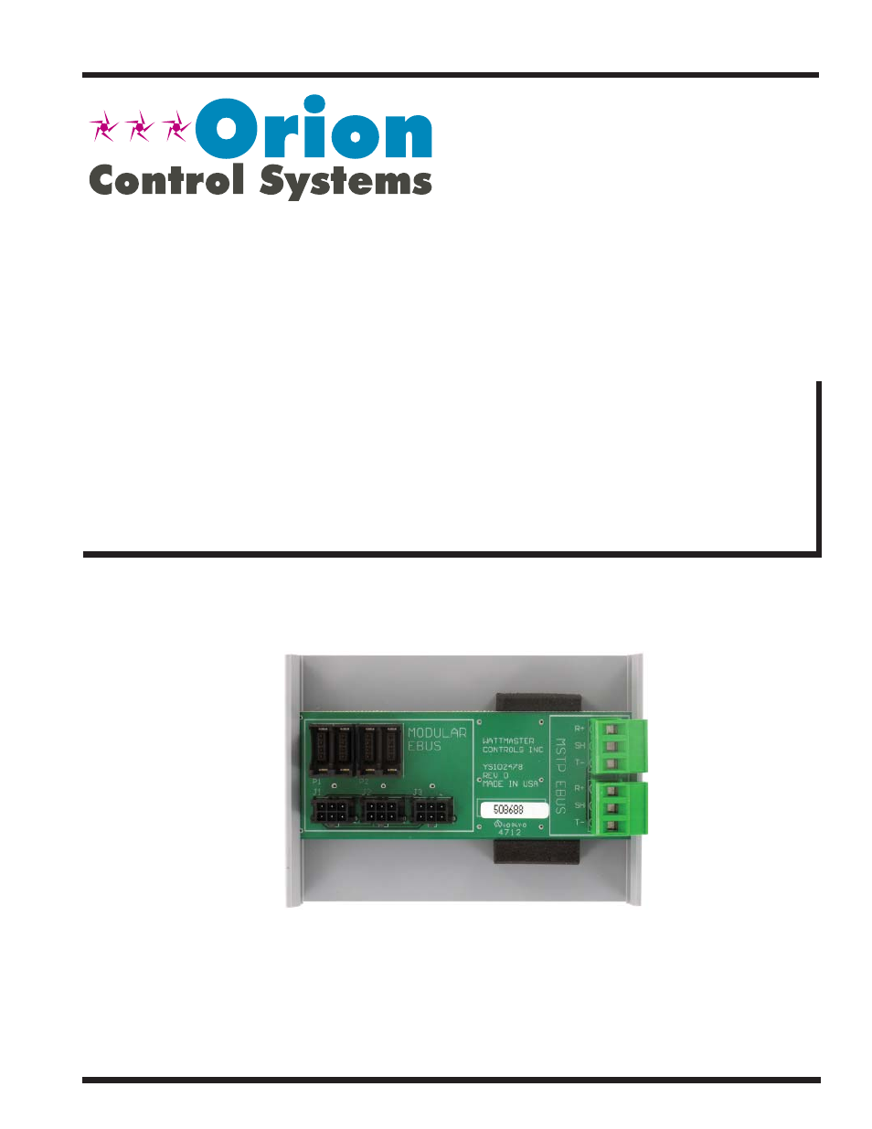 Orion System OE365-15-EBA User Manual | 8 pages