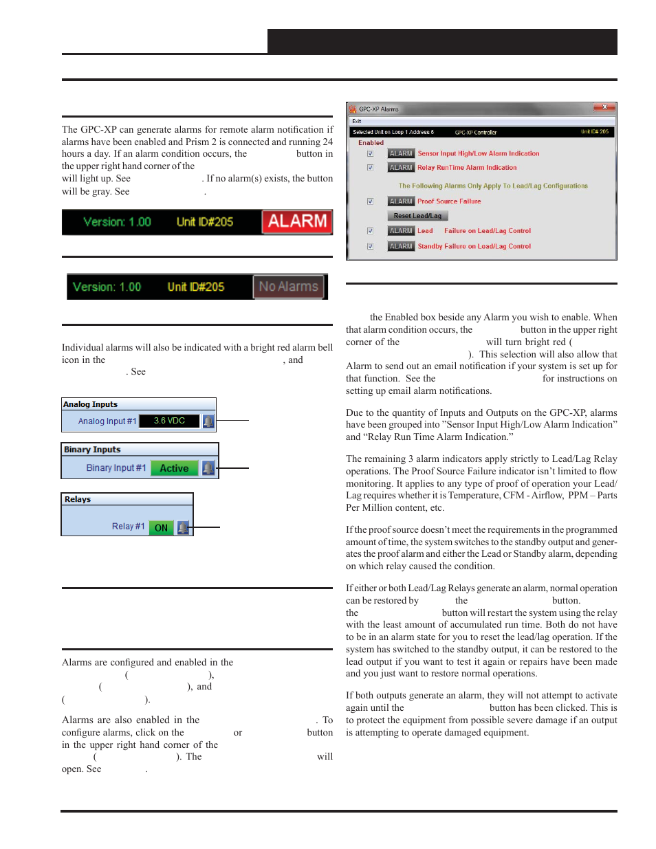 Confi guring alarms | Orion System GPC-XP Controller User Manual | Page 39 / 60