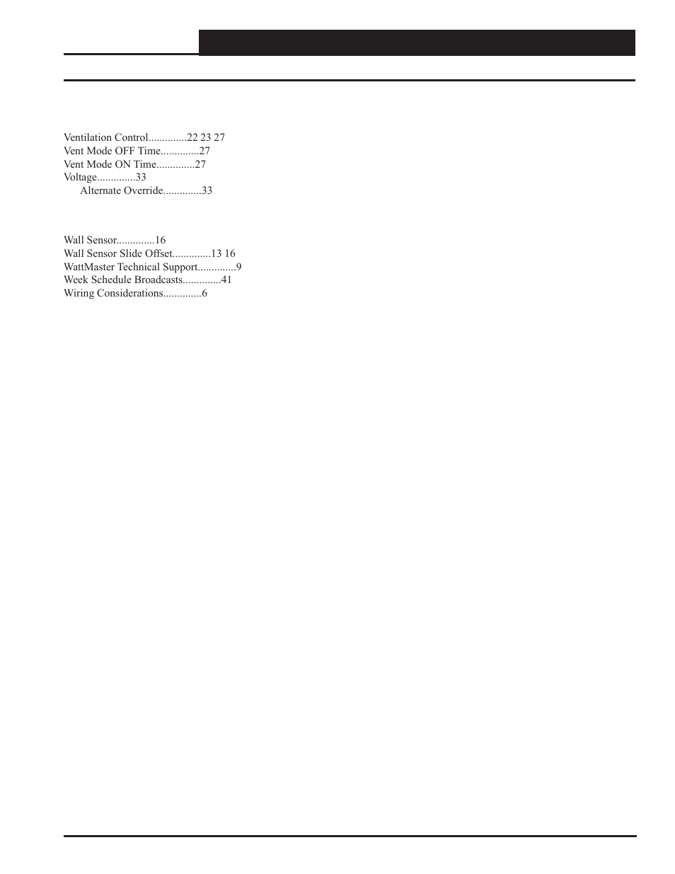Index, V-w v | Orion System GPC-XP Controller User Manual | Page 59 / 60