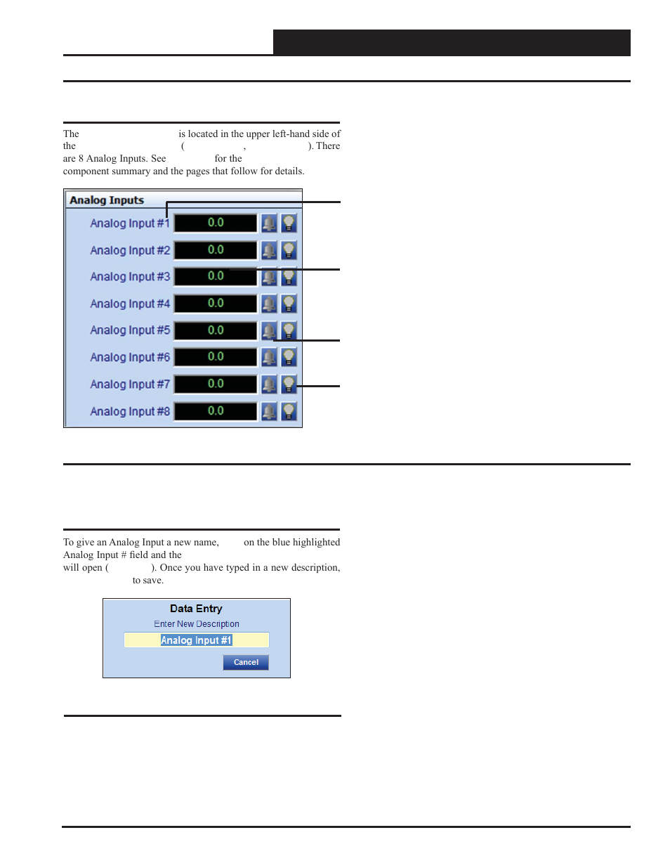 Analog inputs | Orion System Lead Controller User Manual | Page 13 / 56