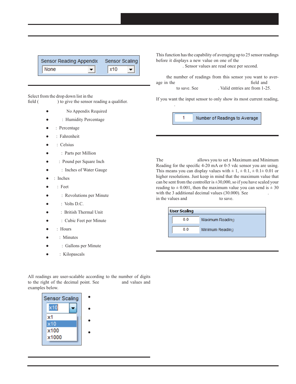 Sensor reading, scaling, and override duration, Lead/lag controller technical guide | Orion System Lead Controller User Manual | Page 15 / 56