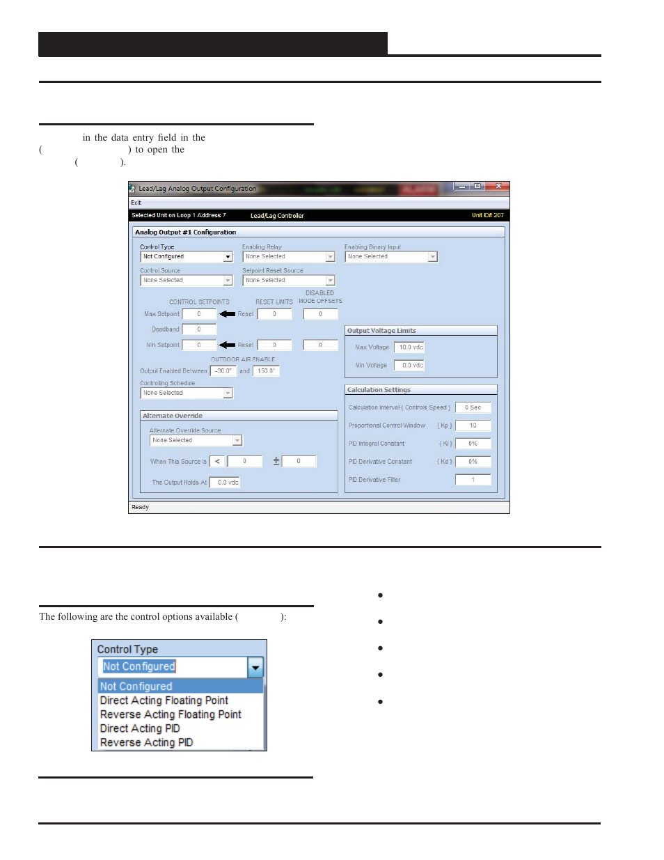 Analog output confi guration window | Orion System Lead Controller User Manual | Page 26 / 56