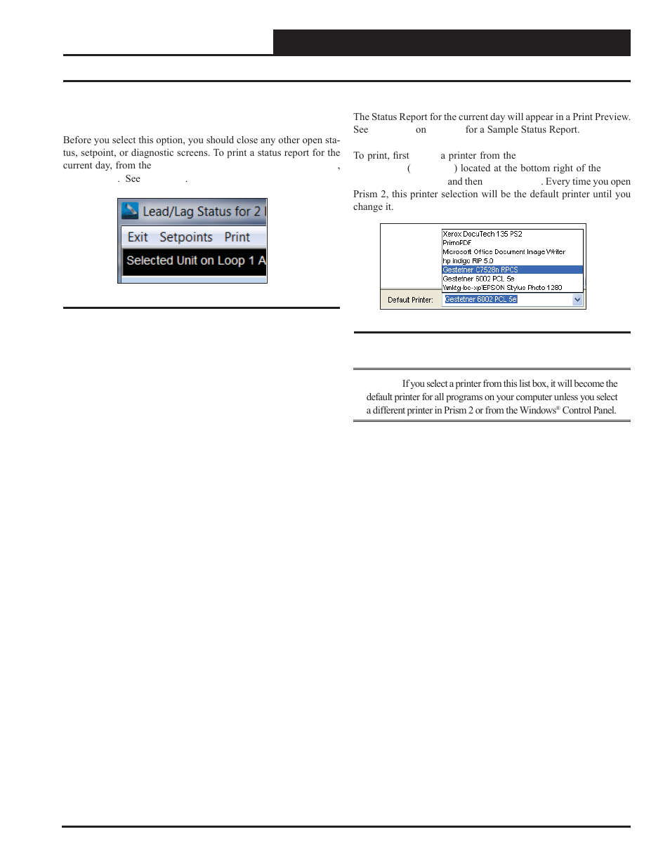Printing daily status reports | Orion System Lead Controller User Manual | Page 39 / 56