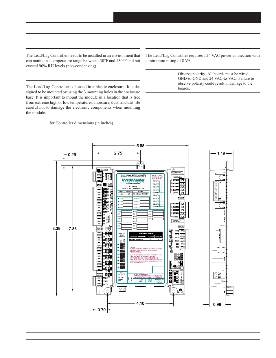 Dimensions and mounting | Orion System Lead Controller User Manual | Page 5 / 56