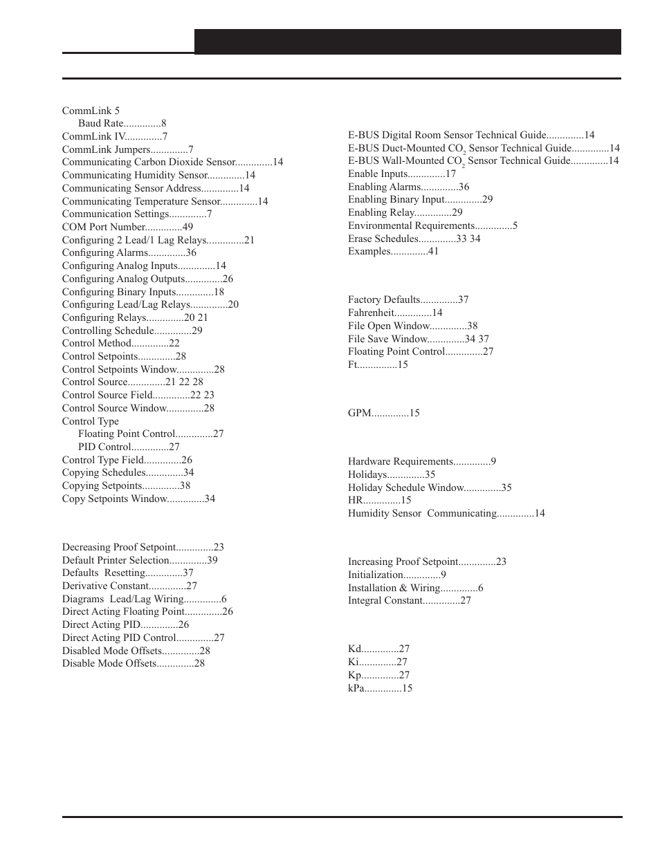 Index, Lc-k | Orion System Lead Controller User Manual | Page 51 / 56
