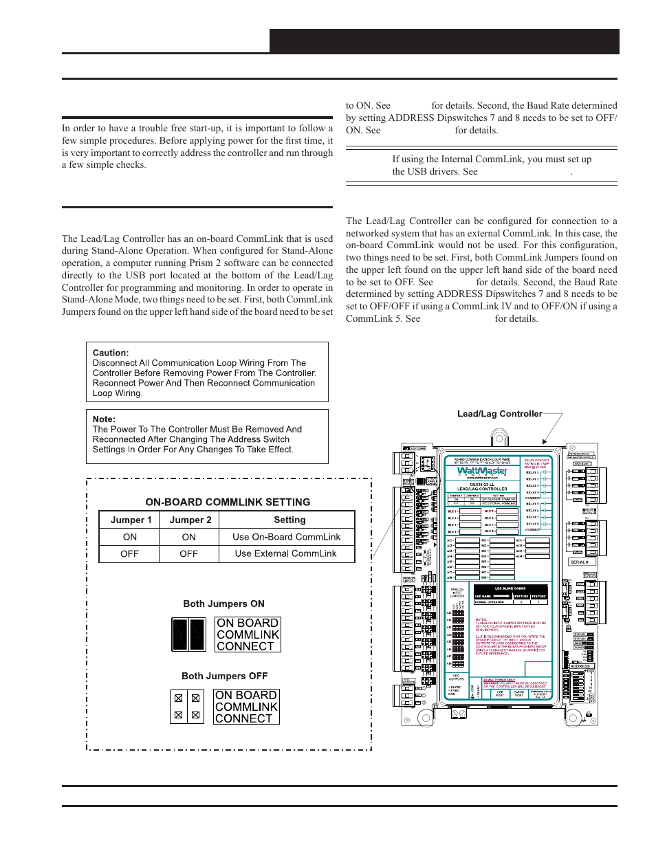 Communication settings | Orion System Lead Controller User Manual | Page 7 / 56