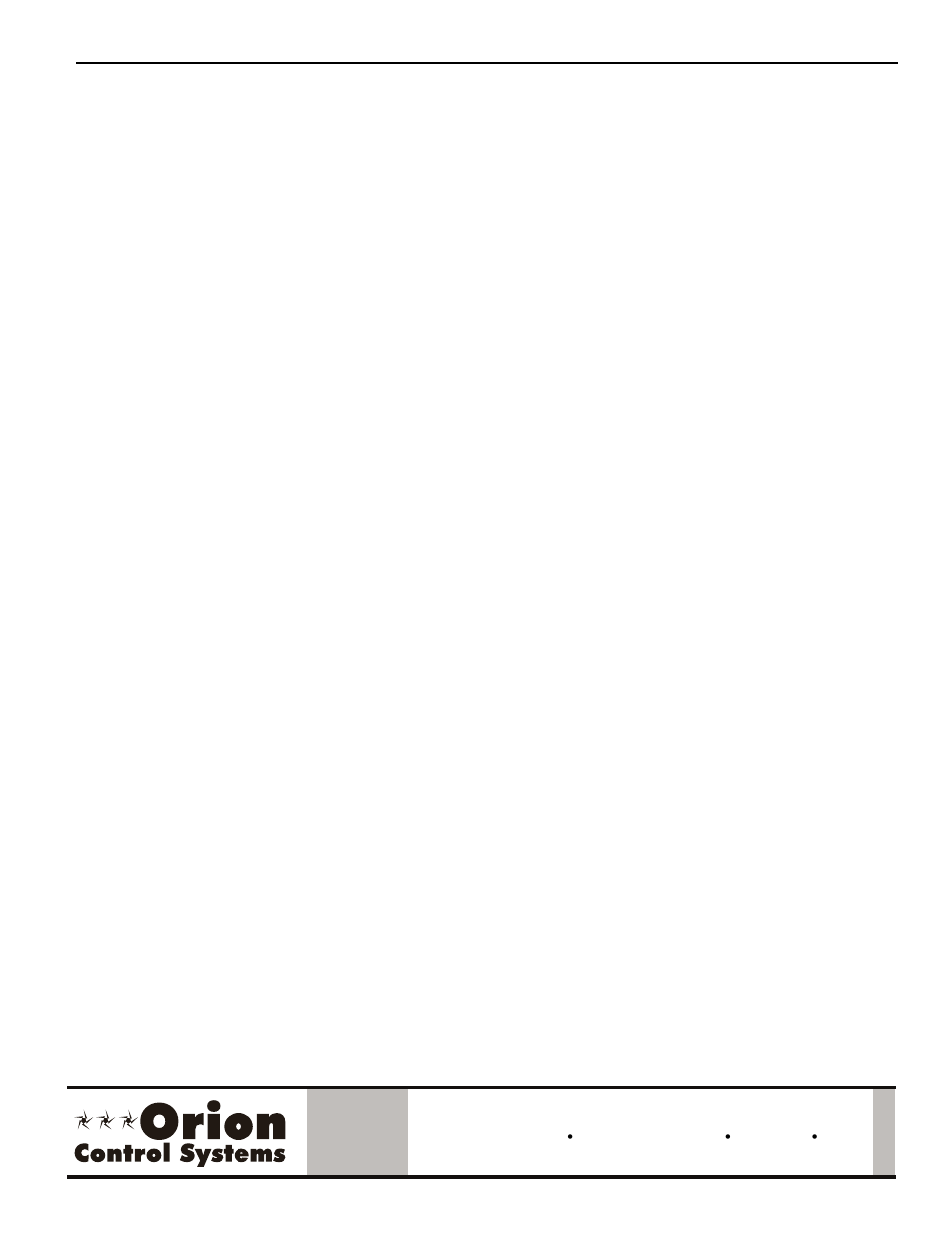Orion System GBD-X Controller User Manual | Page 12 / 12