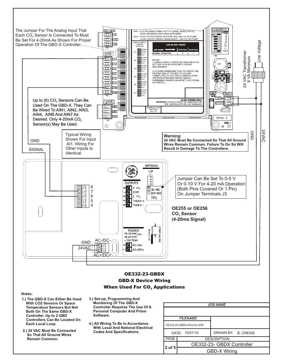 Gbd-x wiring | Orion System GBD-X Controller User Manual | Page 7 / 12