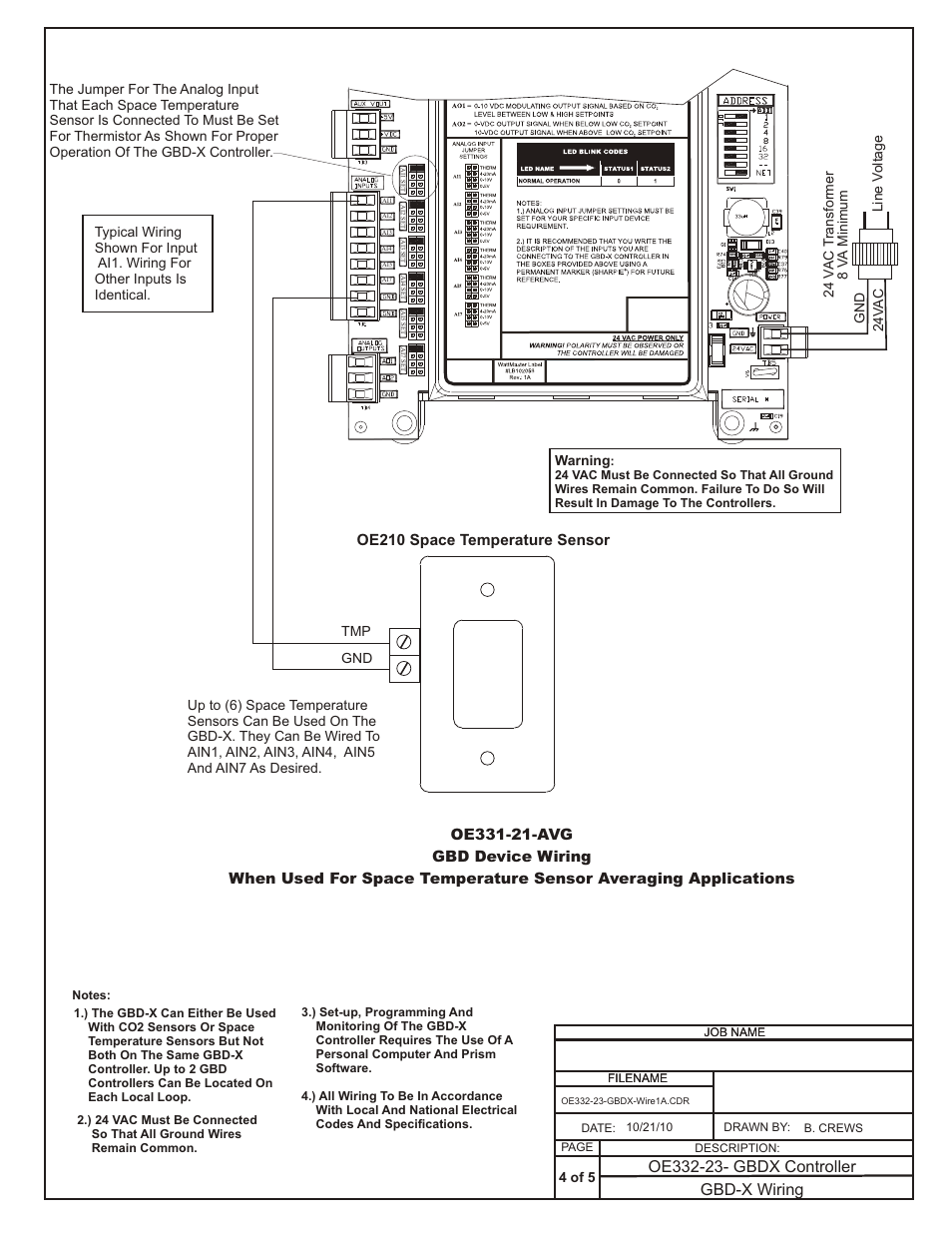 Gbd-x wiring | Orion System GBD-X Controller User Manual | Page 9 / 12
