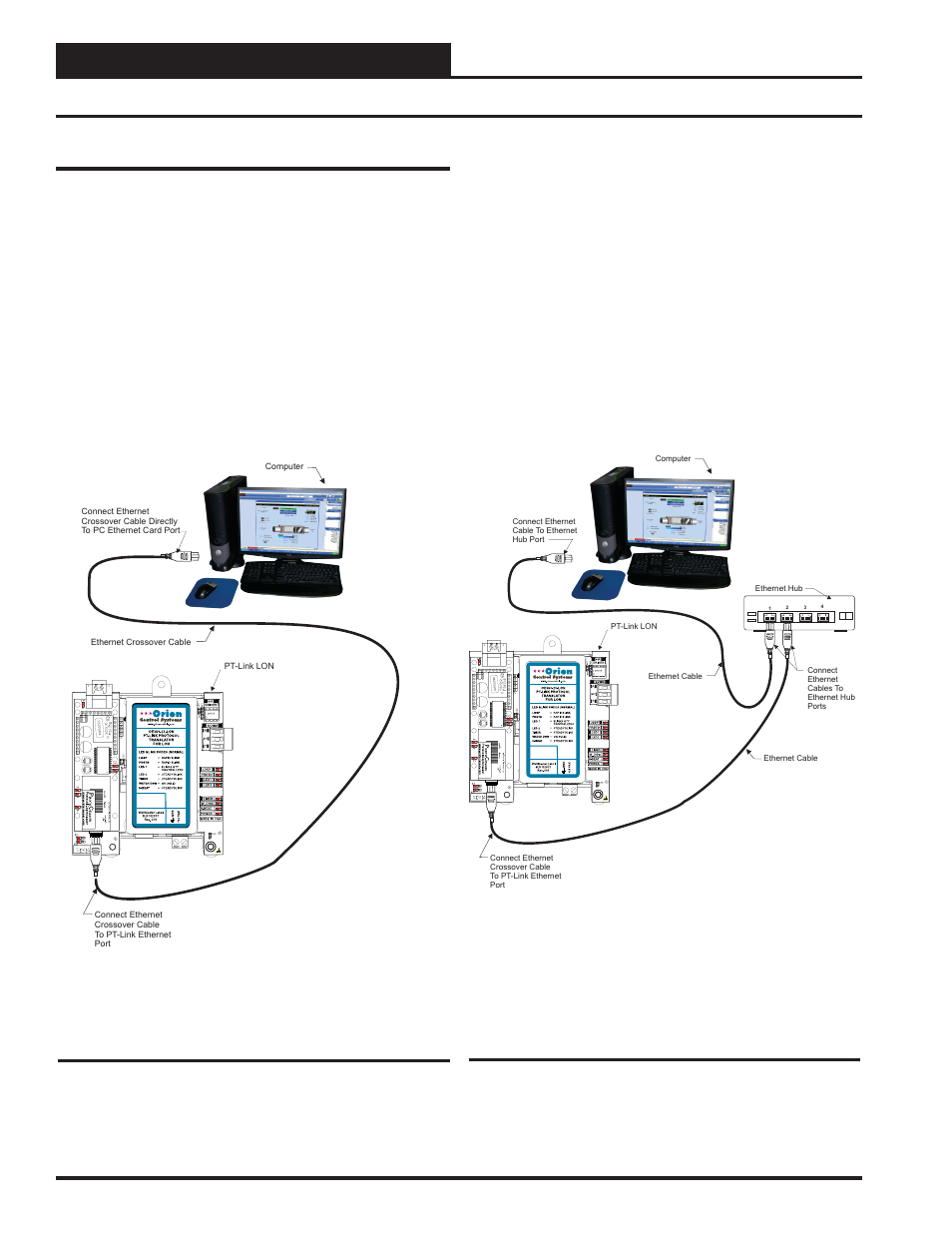 Pt-link ii ethernet connection, Pt-link ii lon, Technical guide | Orion System PT-Link II LON User Manual | Page 6 / 60