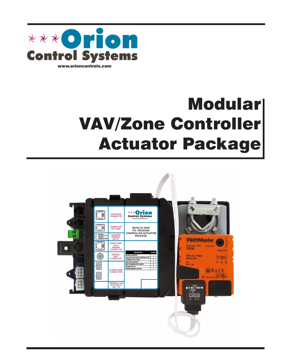 Orion System Modular VAV/Zone Controller User Manual | 36 pages