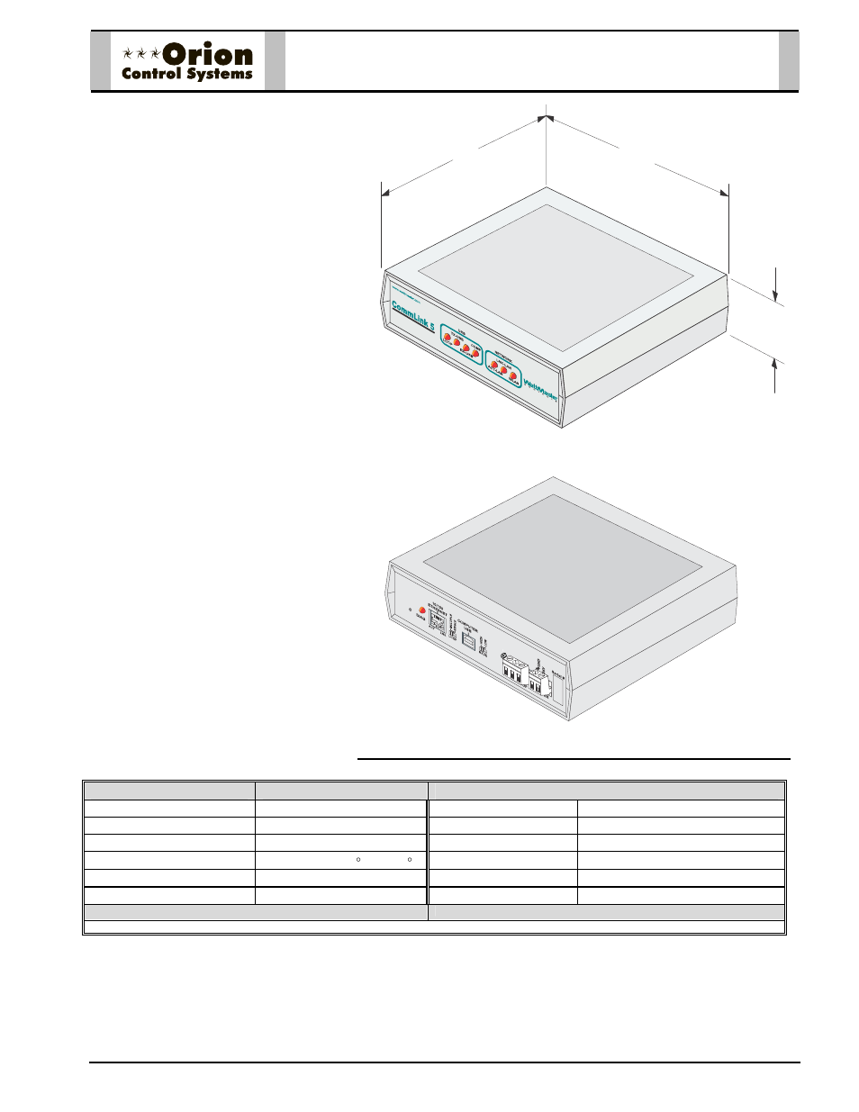 Orion System OE361-13 CommLink 5 User Manual | 10 pages
