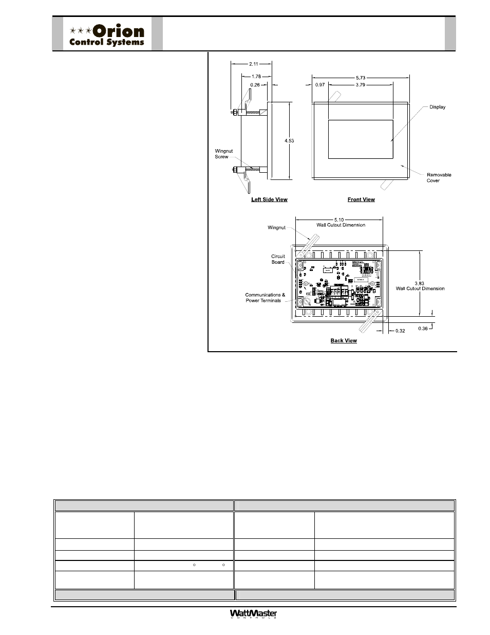 Description, Mounting | Orion System OE361-13 CommLink 5 User Manual | Page 5 / 10