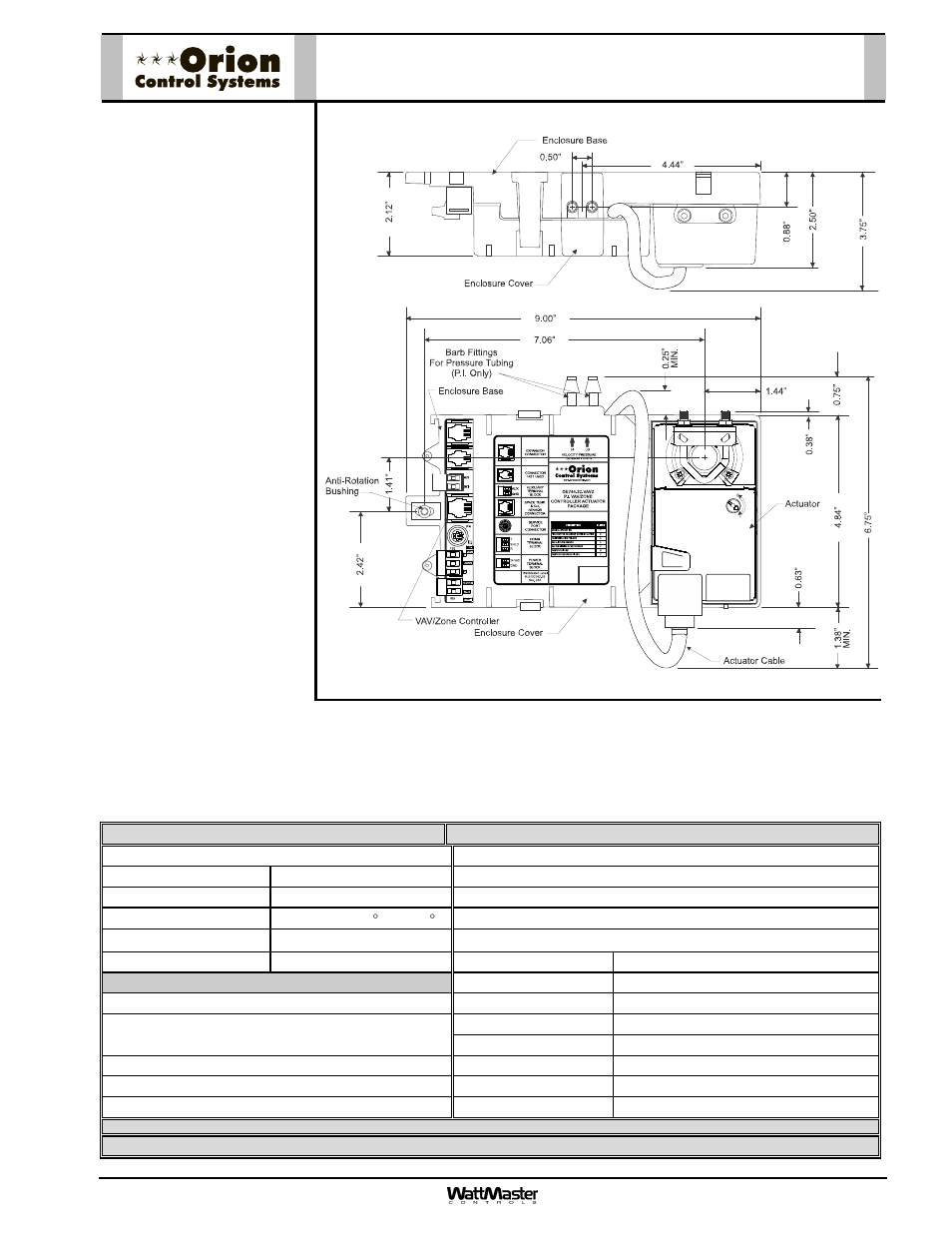 Orion-oe744-32-vavz-zcap-sub-01a, Description, Mounting | Orion System OE742-XX-VAVZ User Manual | Page 4 / 40